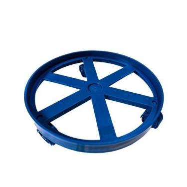 Imagem de Suporte carrinho botijão gás vaso de plantas azul micromax