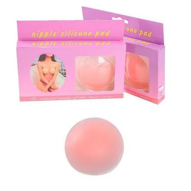 Imagem de Par Protetor Seios Silicone Tapa Mamilo Redondo Cor Nude 6,5 Cm - NS