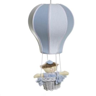 Imagem de Lustre Balão Cintura Azul Quarto Bebê Infantil Menino - Potinho de mel