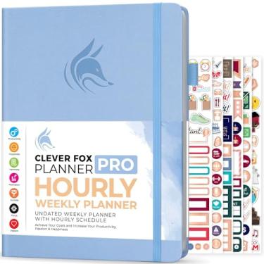 Imagem de Clever Fox Agenda Planner PRO – Planejador semanal e mensal sem data com horários, agenda de compromissos e organizador diário para aumentar a produtividade, capa dura tamanho A4, dura 1 ano -