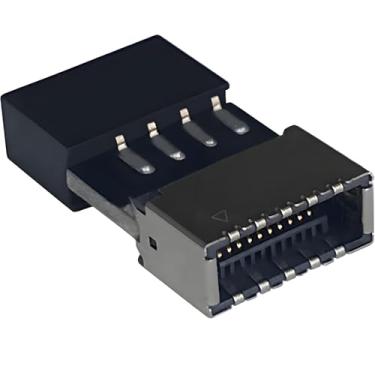 Imagem de Bejavr Adaptador de conector USB 2.0 para USB 3.2 geração 1 conector do painel frontal placa mãe 9 pinos para tipo-E/USB C