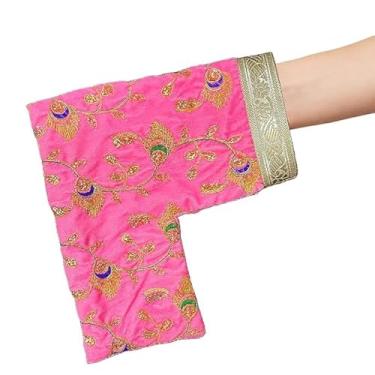 Imagem de Shoppersduniya Bolsa Japa Mala Gomukhi para grânulos Chanting-Japa (pacote com 1, rosa)