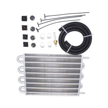 Imagem de 1 Conjunto SHLPDFM Preto 8 Passagens 11.8 kg GVW Resfriador de óleo de alumínio Universal OC‑1405 W/Tube