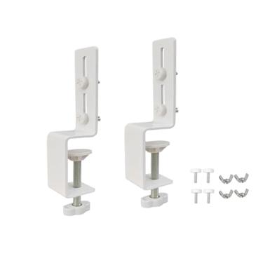 Imagem de Braçadeira de mesa, 2 peças, suporte de fixação de placa de fixação, suporte de fixação de mesa, suporte de acessórios de mesa para jogos de escritório, suporte de metal organizador de pegboard