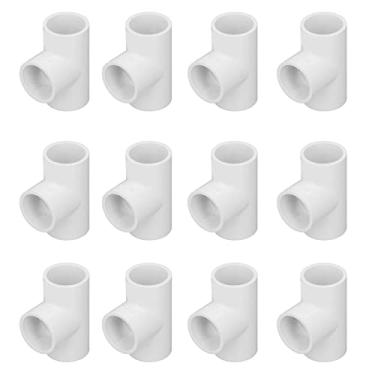 Imagem de 12 Peças Encaixes de Tubulação Em T de Pvc, Encaixes de Tubulação Em T de Pvc, Adaptador de Encaixe de Tubulação Em T, Juntas de Tubulação de Abastecimento de água, Adaptador de