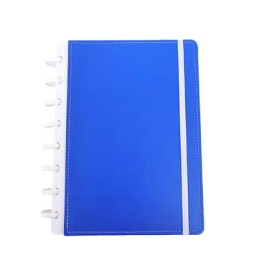 Imagem de Caderno de Disco 10 Matérias Capa Dura Escolar Infinito Sistema Inteligente Coleção Color Clássico - Azul Nobre (PEQUENO - A5)