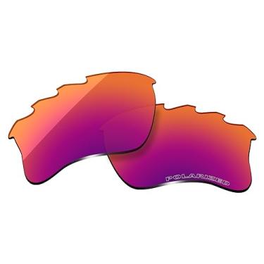 Imagem de Lentes de reposição OOWLIT compatíveis com Oakley Flak Jacket XLJ Ventilado Óculos de sol, Purple Red Combine8™ Polarized, One Size
