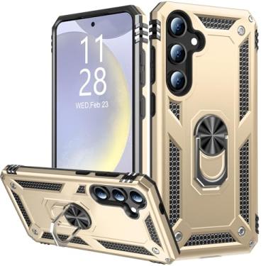 Imagem de IKAZZ Capa protetora para Galaxy SXX Plus, grau militar, à prova de choque, resistente, teste de queda de 5 metros com suporte magnético para Samsung Galaxy SXX Plus Gold