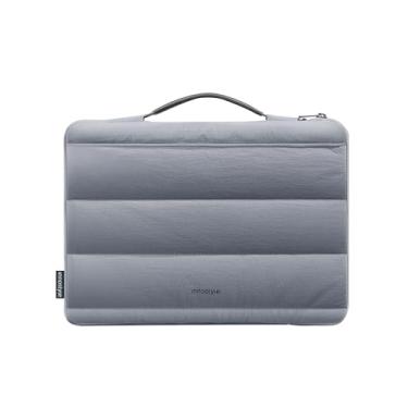 Imagem de Innostyle Capa para laptop inchada para MacBook e Surface Laptop – Proteção leve de 360° com alça e bolso para acessórios – Capa à prova de choque e resistente à água (cinza azul, 35.6 cm)