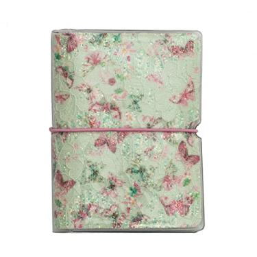 Imagem de Carteira feminina para cartões de crédito e cartões de fidelidade com mini organizador de álbum de fotos, Lace Butterfly, one size