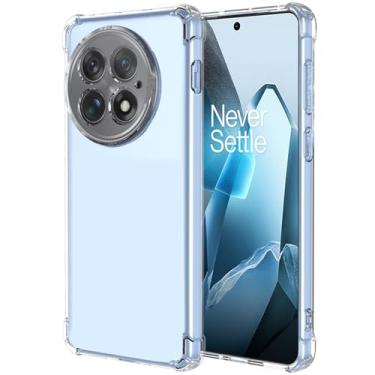 Imagem de Smileray Capa para OnePlus 13 unissex à prova de choque flexível TPU slim fit transparente protetora para telefone capa transparente transparente (transparente)