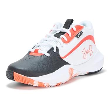 Imagem de Under Armour Tênis de basquete infantil Grade School Lockdown 7, (005) Preto/Branco/Vermelho Ares, 20