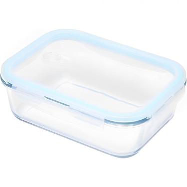 Imagem de  Pote Hermético com trava 1L de Vidro Retangular com Trava Marmiteira