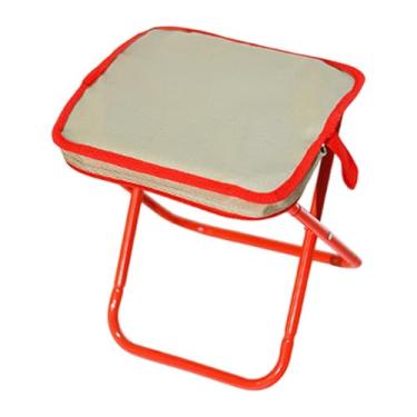 Imagem de Deevoka Bancas de acampamento, paisagem ao ar livre, bolsa dobrada com zíper para o pé dobrável cadeira dobrável para caminhadas na praia de pesca de mochila