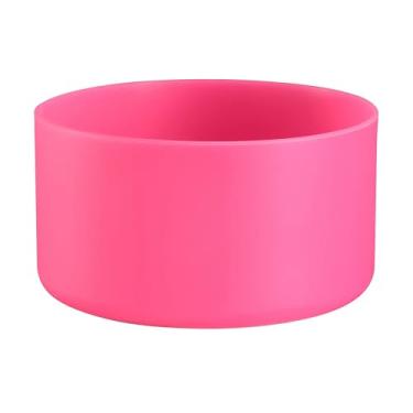 Imagem de Vmini Bota protetora de silicone, compatível com Hydro Flask e mais garrafas de água, capa protetora inferior antiderrapante (947 a 1,18 ml, rosa)