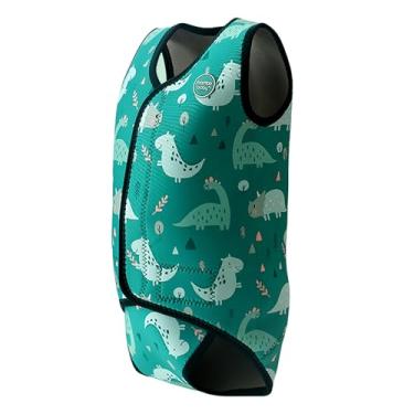 Imagem de Mambobaby Roupa de banho infantil infantil para meninos e meninas maiô UV (azul, B682 M (6-18 meses))