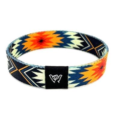 Imagem de Hang Loose Bands - Pulseira Southwestern para homens, mulheres e adolescentes - Estampa tribal confortável e Boho - Pulseira reversível estilo ocidental, Extra Small: 5.5" length (for petites & kids),