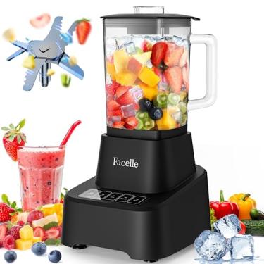 Imagem de Facelle Liquidificador De Smoothie, Liquidificador De Bancada Para Cozinha, Liquidificador De Vidro De 55 Oz Para Smoothies E Shakes, Liquidificador, Máquina De Smoothie Com Tela Sensível Ao Toque 3