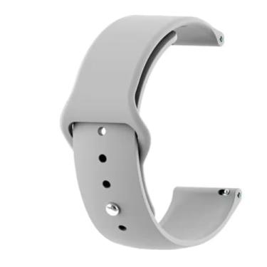 Imagem de CORONITAS Pulseira de Silicone para Xiaomi Redmi Watch 5 Lite/Watch 5 Active, Fecho com Pino, Silicone Durável, Cores Vibrantes, Design Esportivo e Casual (Cinza)