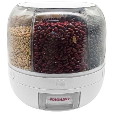 Imagem de Dispenser Giratório de Alimentos Grãos e Cereais com 6 Divisões