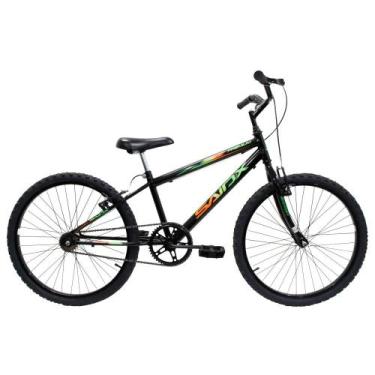 Imagem de  Bicicleta Aro 24 mono Bike Infantil Saidx Premium, Preto, Verde, Lara