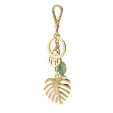 Imagem de Chaveiro Pingente Charm de Bolsa Mariart Tropicália, Dourado