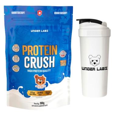 Imagem de Combo Under Labz - Whey Protein Crush 900g - Sabor Alpine Cookies and Cream + Coqueteleira