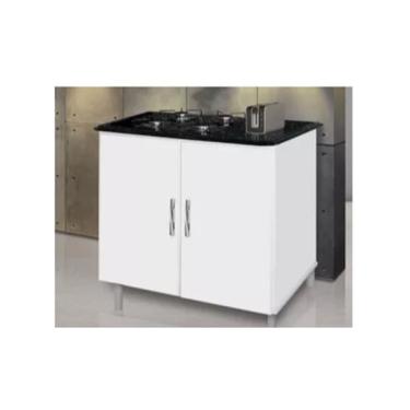 Imagem de Balcão Luanda Branco Mármorizado - Passe Bem Móveis