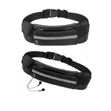 Imagem de Pochete Impermeável Ultra Slim Celular Corrida Esportiva Fitness Bike Porta Celular Garrafa (Preto)