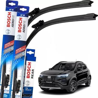 Imagem de Kit Palheta Limpador Parabrisa Par Dianteiro e Traseiro Original Bosch Multiclip Pulse 2021 À 2025