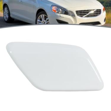 Imagem de JESYMBX Tampa do bocal da arruela do farol do para-choque dianteiro para Volvo V60 S60 2011 2012 2013 Tampa do jato de pulverização branca direita