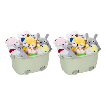 Imagem de Caixa Organizadora Kids Brinquedos E Livros Bebê 15 Litros - Tibaby, V