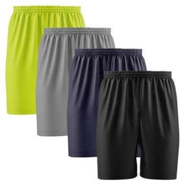 Imagem de Kit 4 Calção Short Futebol Basquete Vôlei Bermuda Dry Treino Academia-Masculino