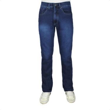 Imagem de Calça Jeans Masculina com Elastano - R7, 52, Azul