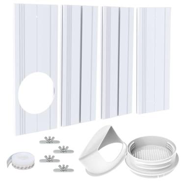 Imagem de Kit de ventilação de ar condicionado portátil, vedação de janela de ar condicionado para mangueira de exaustão de ar condicionado de 13/15 cm de diâmetro, kit de janela CA portátil, comprimento