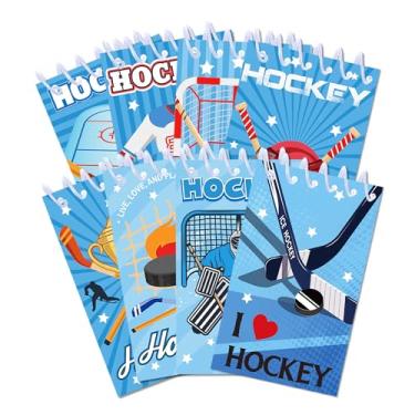 Imagem de Boerni 8pcs Field Ice Hockey Mini Notepads Hockey Party Favors Small Spiral Notebooks Sports Memo Pad 2.36 x 3.94 Inch for Men Women Student Teacher Office Reward Sports Theme Party Gift