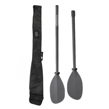 Imagem de plplaaoo Pás de fibra de carbono com ângulo ajustável de extremidade dupla para surfe, caiaque, barco inflável, leve, de alta resistência, com bolsa de armazenamento de 210 a 220 cm