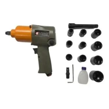 Imagem de Chave Impacto Pneumática 1/2 Parafusadeira Industrial 17Pças - Nakazak