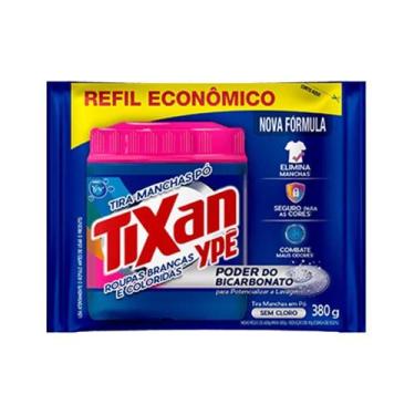 Imagem de Tira Manchas Tixan Ypê Pó Roupas Brancas e Coloridas Sachê 380g