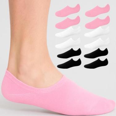 Imagem de Kit 12 Pares De Meia Sapatilha Invisível Soquete Cano Baixo - Dalamar,