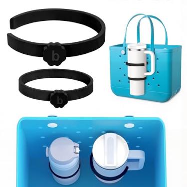 Imagem de Oudizz Acessórios para garrafa de água esportiva, artigos esportivos, suporte de copo para Stanley, suporte de copo grande compatível com todos os sacos Bogg, acessório ajustável para suporte de copo