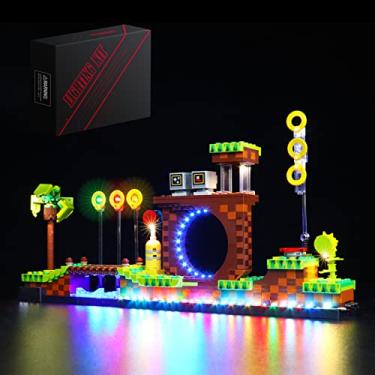 Imagem de BrickBling LED Lighting Kit for Lego Sonic Green Hill Zone (NO Lego), Lights Compatible for Sonic Lego 21331 Play Set, Creative DIY Light Set for Lego Hedgehog New 2022