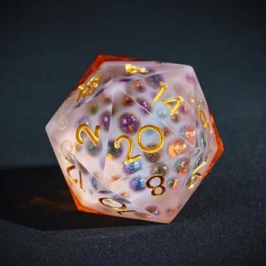 Imagem de CRITALLIC 7PCS Beer Dice Set,Handmade Sharp Edge Dice Set D&D RPG Polyhedral Dice,for Dungeons and Dragons TTRPG Games Roleplaying Games Shadowrun Pathfinder MTG,with DND Dice Gift Box