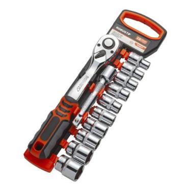 Imagem de Jogo de Soquetes 1/2" Sextavados de 10 à 24 mm com 12 Peças - Robust 3