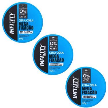 Imagem de Kit 3 Cera Cola Mega Fixação 80g - Infinity