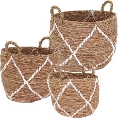 Imagem de Cesta Fibra Natural 3Pç