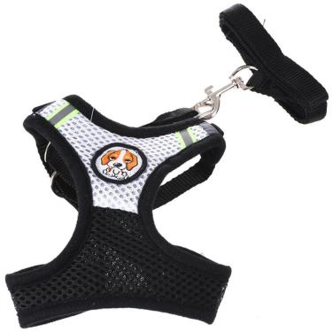 Imagem de Coleira Peitoral Puppie Para Cães E Gatos Tamanho G Até 70kg Preto