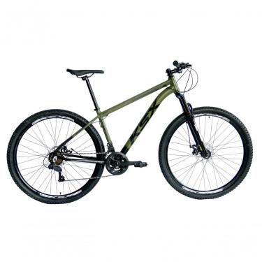 Imagem de Bicicleta Aro 29 Ksx Sd7 21v Cabos Internos Alumínio Freios A Disco Garfo Suspensão Preto Verde Militar Tamanho 21