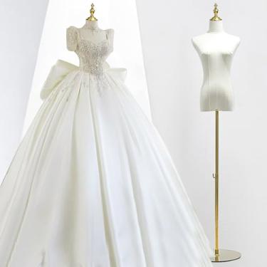 Imagem de AECEVAN Manequim Para Vestido, Feminino Com Torso Ajustável De 55 A 75 Pol. Altura, Corpo Manequim, Suporte Metal Dourado Exibição Roupas E Joias