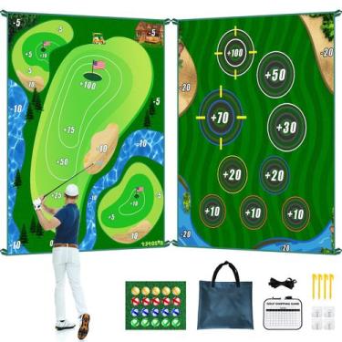 Imagem de Tapete de jogo Golf Chipping TOTOSIN de dupla face 6x5 pés com acessór